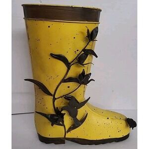 Backyard Expressions Yellow‎  Rainboot Planter